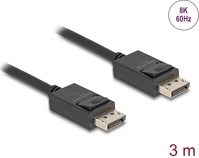 Delock 16K 30 HZ / 8K 60 HZ 40 GBPS Displayport kábel 16k 30 hz / 8k 60 hz 40 gbps 3 m kép