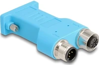 Delock 180 -BAN D-sub 9 anya - m12 apa és anya 5 tűs a-kódú can busz 180 -ban osztó, kék kép
