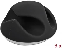 Delock 18344 Kábeltartó fekete 6db kép