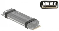 Delock 18409 M.2 ssd és hűtőborda rögzítő 10db-os fekete gumi gyűrű kép