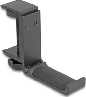 Delock 18449 fejhallgató tartó állítható asztalhoz szereléshez, alumínium, fekete kép