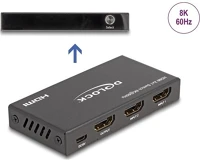 Delock 18607 3-portos hdmi video switch fekete 7680×4320@60hz kép