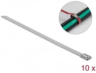 Delock 18772 Rozsdamentes acél kábelkötegek hossza 300 x szélesség 7,9 mm 10 db. kép