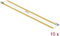Delock 18785 rozsdamentes acél kábelkötegek hossza 200 x szélesség 4,6 mm sárga 10 db kép
