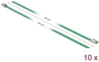 Delock 18802 Rozsdamentes acél kábelkötegek hossza 300 x szélesség 4,6 mm zöld 10 db. kép