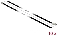 Delock 18811 rozsdamentes acél kábelkötegek hossza 400 x szélesség 4,6 mm fekete 10 db kép