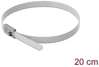 Delock 18817 rozsdamentes acél kábelkötegek hossza 200 x szélesség 4,6 mm fehér 10 db kép