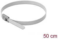 Delock 18820 rozsdamentes acél kábelkötegek hossza 500 x szélesség 4,6 mm fehér 10 db kép