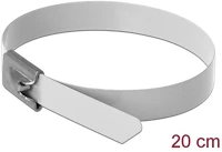 Delock 18821 rozsdamentes acél kábelkötegek hossza 200 x szélesség 7,9 mm fehér 10 db kép