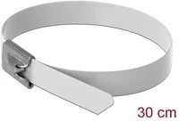 Delock 18822 rozsdamentes acél kábelkötegek hossza 300 x szélesség 7,9 mm fehér 10 db kép