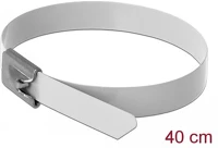 Delock 18823 Rozsdamentes Acél Kábelkötegek Hossza 400 x Szélesség 7,9 mm fehér 10 db kép