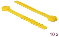 Delock 18830 Szilikon kábelkötegelo újrahasznosítható 10 darabos csomagban sárga kép