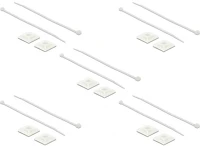 Delock 18834 Kábelkötegelő talp 25 x 25 mm, kábelkötegelővel, melynek hossza 300 mm x szélessége 4,8 mm fe kép