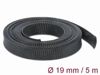 Delock 18850 Fonott kábelharisnya nyújtható 5 m x 19 mm fekete kép