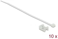 Delock 18883 Fehér csavart biztosító foglalat készlet 15 x 10 mm h 200 x sz 3,6 mm kábellel kép