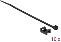 Delock 18884 Fekete csavart biztosító foglalat készlet 15 x 10 mm h 200 x sz 3,6 mm kábellel kép