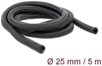 Delock 18920 Fonott kábelharisnya önzáródó 5 m x 25 mm fekete kép