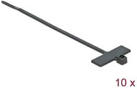 Delock 18958 Kábelkötöző címkével kábelkötegelő fekete 10db kép
