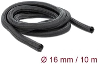 Delock 19033 Fonott kábelharisnya önzáródó 10 m x 16 mm fekete kép