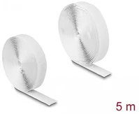 Delock 19062 Delock Öntapadó tépőzáras szalag-szett, H 5 m és Sz 20 mm fehér kép