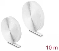 Delock 19065 Delock Öntapadó tépőzáras szalag-szett, H 10 m és Sz 20 mm fehér kép