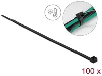 Delock 19189 Kábelkötöző ellenáll a hideg hőmérsékletnek hossza 200 x szélessége 4,8 mm, 100 db. fekete kép