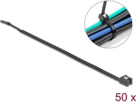 Delock 19469 Egyedileg vágható kábelkötegelő 280 x 4,8 mm (h x sz), 50 db. fekete kép