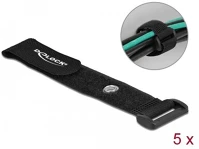 Delock 19543 Befűzős kábelkötegelő tépőzárral és szorító karikával hossza 190 mm, szélessége 25 mm, 5 db kép