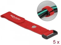 Delock 19545 Befűzős kábelkötegelő tépőzárral és szorító karikával hossza 190 mm, szélessége 25 mm, 5 db kép