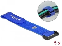 Delock 19546 Befűzős kábelkötegelő tépőzárral és szorító karikával hossza 190 mm, szélessége 25 mm, 5 db kép