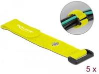 Delock 19547 Befűzős kábelkötegelő tépőzárral és szorító karikával hossza 190 mm, szélessége 25 mm, 5 db kép