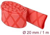 Delock 19594 Zsugorcső x-mintás nem csúszós 1 m x 20 mm piros kép