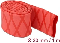 Delock 19598 Zsugorcső x-mintás nem csúszós 1 m x 30 mm piros kép
