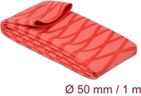 Delock 19609 Zsugorcső x-mintás nem csúszós 1 m x 50 mm piros kép