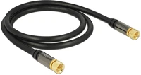 Delock 1M RG-6/U FEKETE F f/f antenna kábel 1m rg-6/u fekete kép