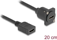 Delock 2.0 F/F D-TYPE Hdmi 2.0 -> hdmi 2.0 f/f d-type modul 0.2m fekete kép