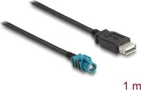 Delock 2.0 -&GT; HSD Z F/F Usb-a 2.0 -> hsd z f/f adatkábel 1m fekete kép