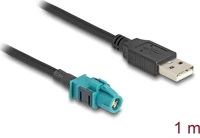 Delock 2.0 -&GT; HSD Z M/F Usb-a 2.0 -> hsd z m/f adatkábel 1m fekete kép