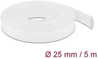Delock 20696 Fonott kábelharisnya nyújtható 5 m x 25 mm fehér kép