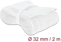 Delock 20703 Fonott kábelharisnya tépőzárral 2 m x 32 mm fehér kép