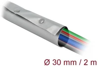 Delock 20727 Kábelkarmantyú patent szorítóval 2 m x 30 mm szürke / fekete kép