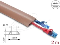 Delock 20764 Kábelcsatorna, pvc, hajlékony, 50 x 14 mm   2 m hosszú, barna kép