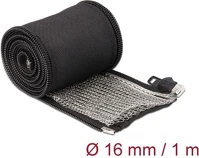 Delock 20845 hőellenálló emi shielding fonott borítás zipzárral, 1 m x 16 mm kép