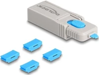 Delock 20924 Hdmi port blokkoló szett hdmi anya portokhoz 4 db. + lezáró eszköz kép