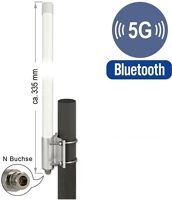 Delock 2,14 5g lte antenna n hüvely - - 2,93 dbi 33,5 cm-es rögzített, falra és rúdra szerelhető, min kép