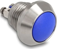 Delock 22032 Nyomógomb beszereléshez, 12 mm, kék kép