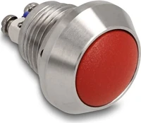 Delock 22033 Nyomógomb installáláshoz 12 mm 2 db. csavaros kapocs piros kép