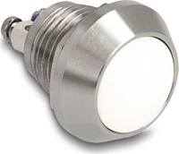 Delock 22035 Nyomógomb installáláshoz 12 mm 2 db. csavaros kapocs fehér kép