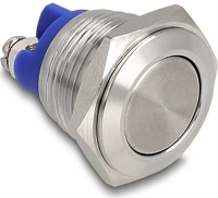 Delock 22036 Nyomógomb installáláshoz 16 mm 2 db. csavaros kapocs aktuátor lapos kép