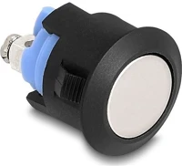 Delock 22043 nyomógomb installáláshoz 16 mm 2 db. csavarhelyes működtető lapos kép